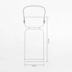 Lampa stołowa LED IP44 biało-brązowa BATT