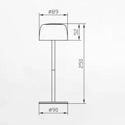 Lampa stołowa LED IP44 czarna POCO