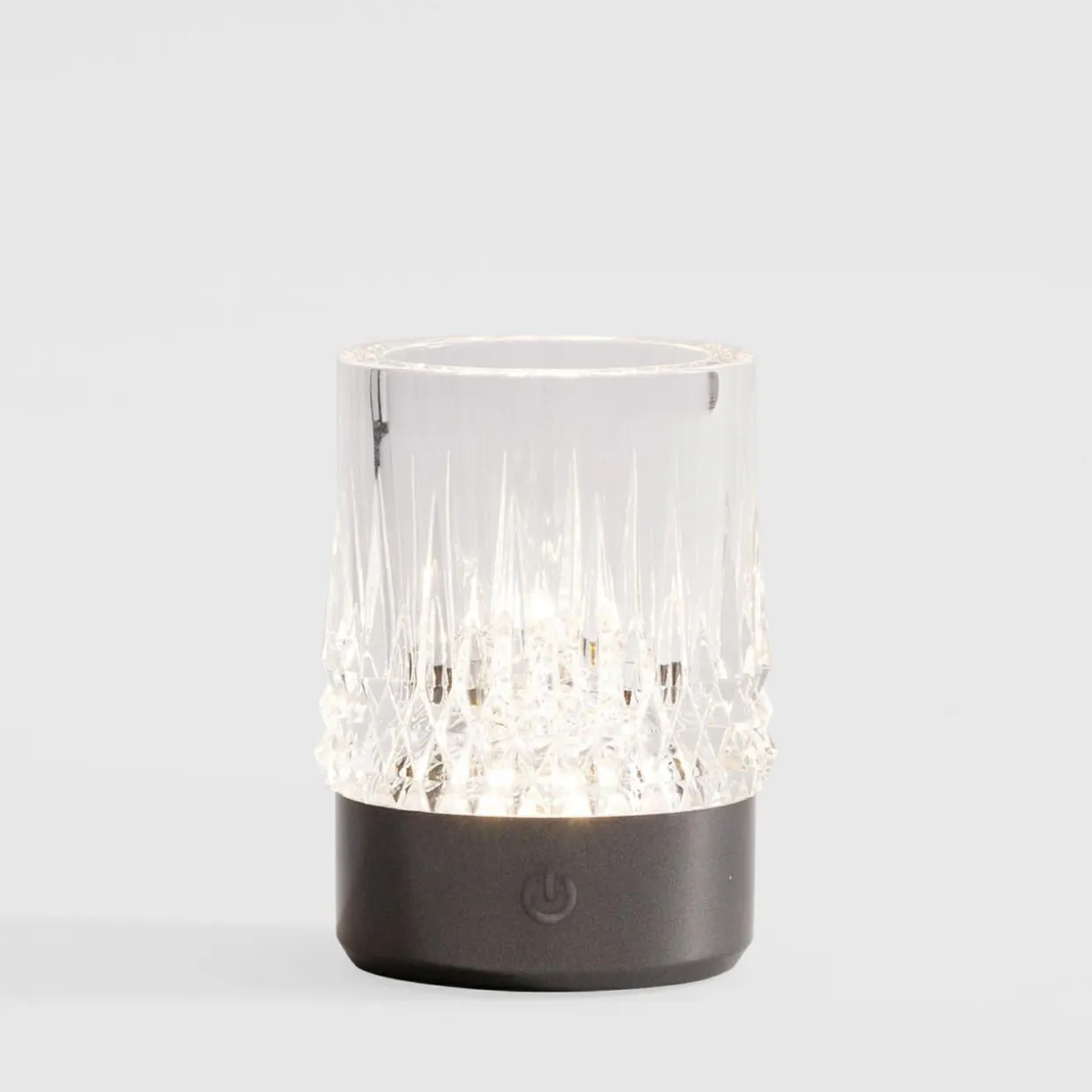 Lampa stołowa LED IP44 czarna CRYSTAL
