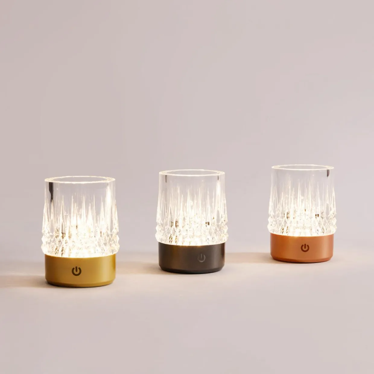 Lampa stołowa LED IP44 czarna CRYSTAL