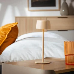Lampa stołowa LED IP44 kremowa POCO