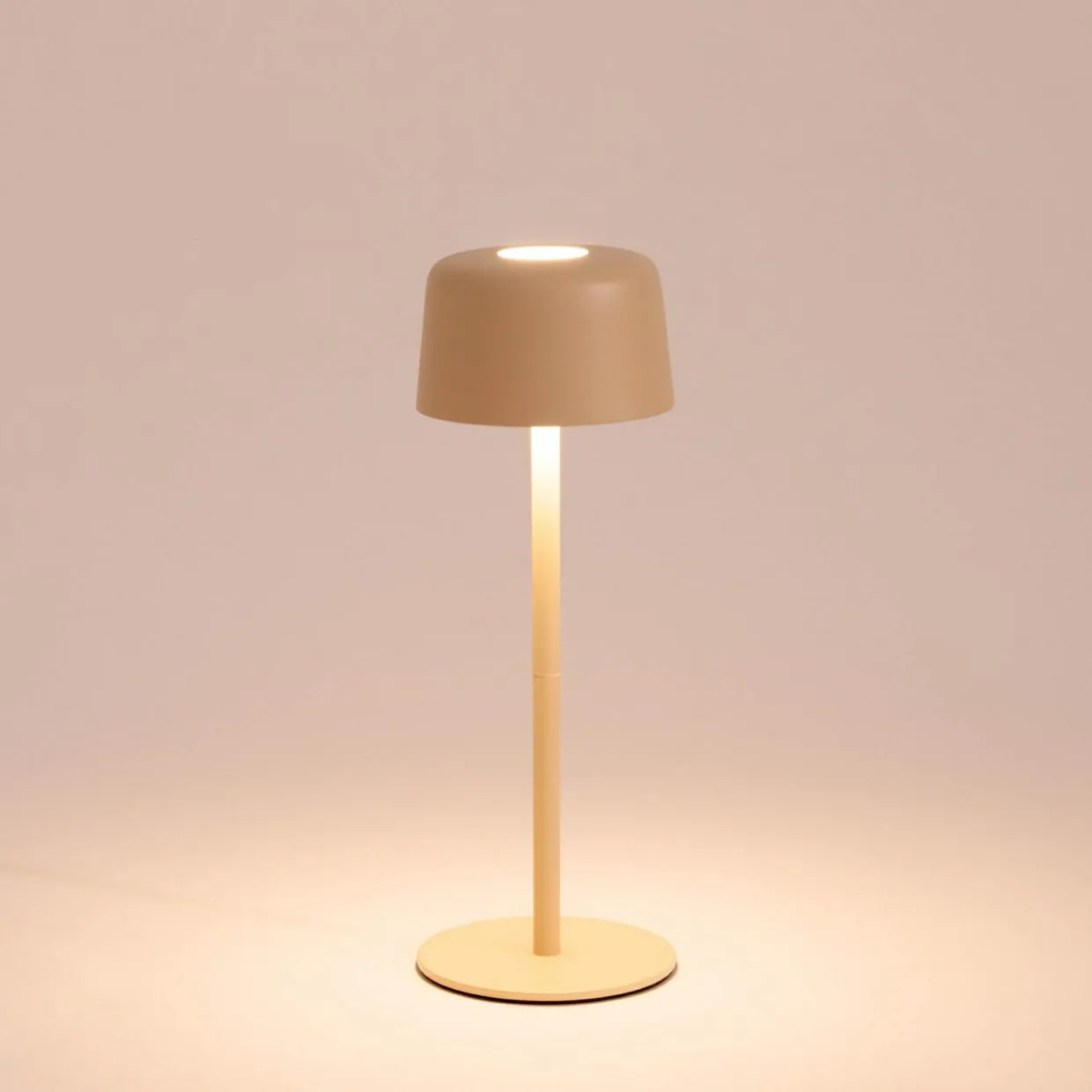 Lampa stołowa LED IP44 kremowa POCO