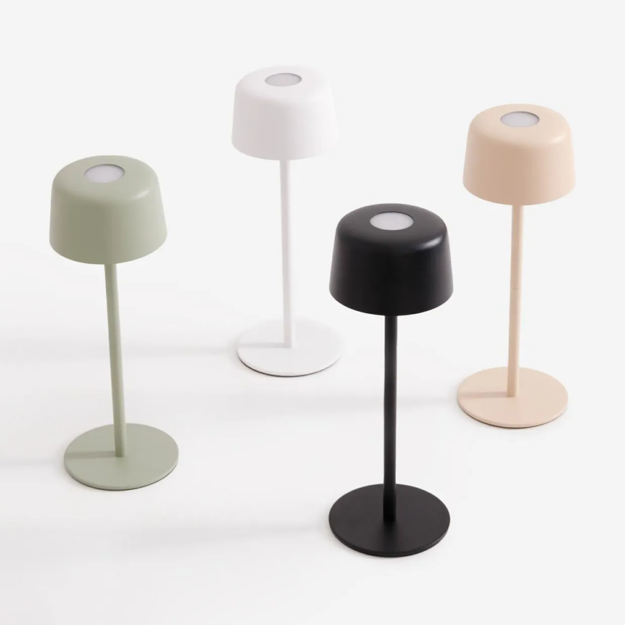 Lampa stołowa LED IP44 kremowa POCO
