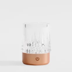 Lampa stołowa LED IP44 różowe złoto CRYSTAL