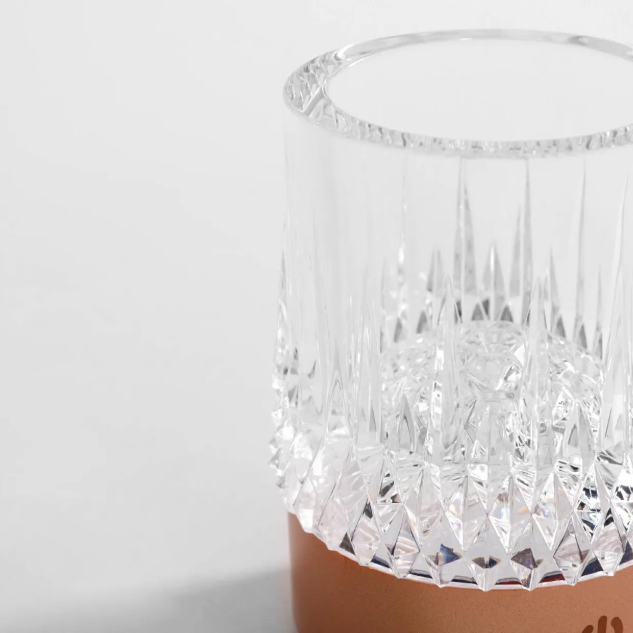 Lampa stołowa LED IP44 różowe złoto CRYSTAL