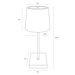 Lampa stołowa LED na baterie 3AAA czarna POLLI