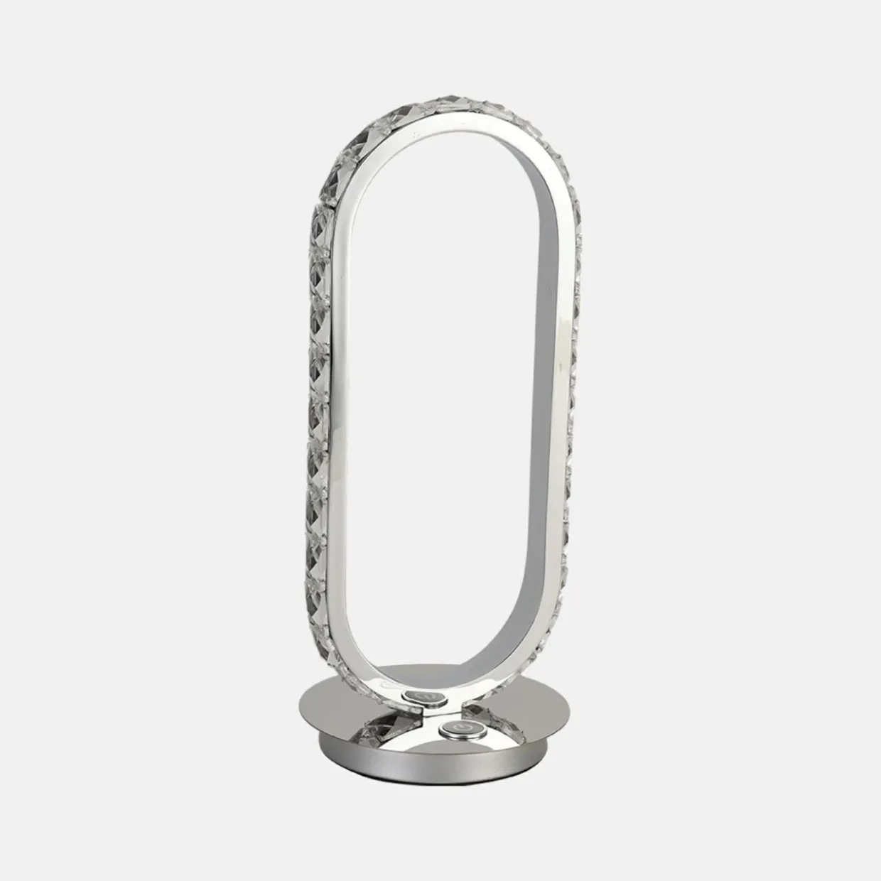 Lampa stołowa LED owalna chrom HARLEY