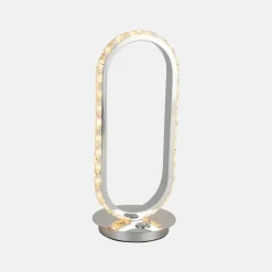 Lampa stołowa LED owalna chrom HARLEY