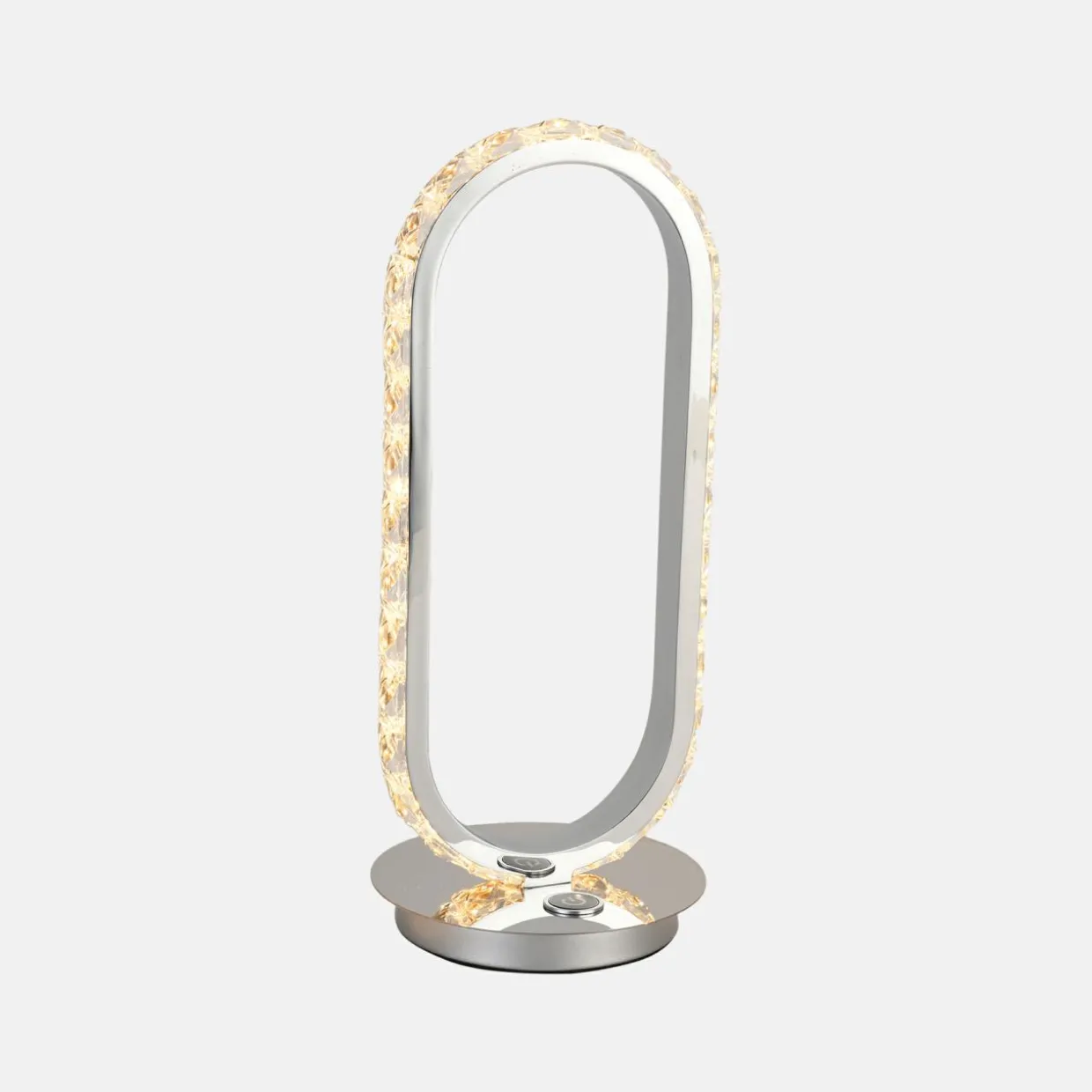 Lampa stołowa LED owalna chrom HARLEY