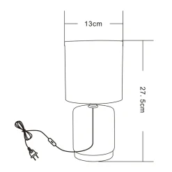 Lampa stołowa nocna czarna 27,5 cm