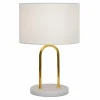 Lampa stołowa okrągła biała CARLOS