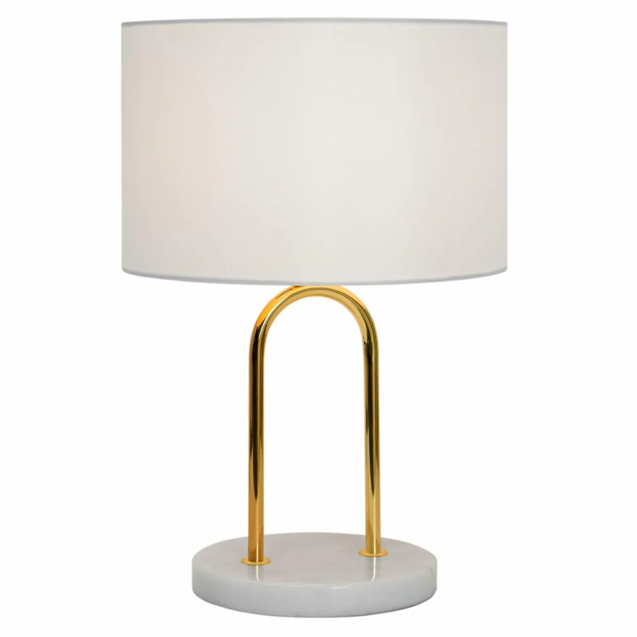 Lampa stołowa okrągła biała CARLOS