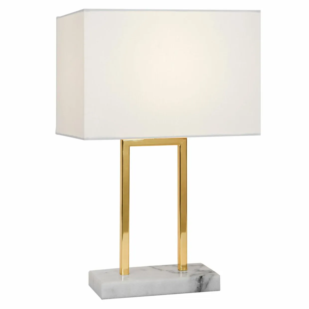 Lampa stołowa prostokątna biała CARLOS