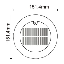 Lampa stołowa solarna czarna BLUET