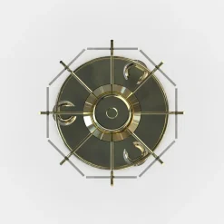 Lampa stołowa transparentne szkło złota NIRA