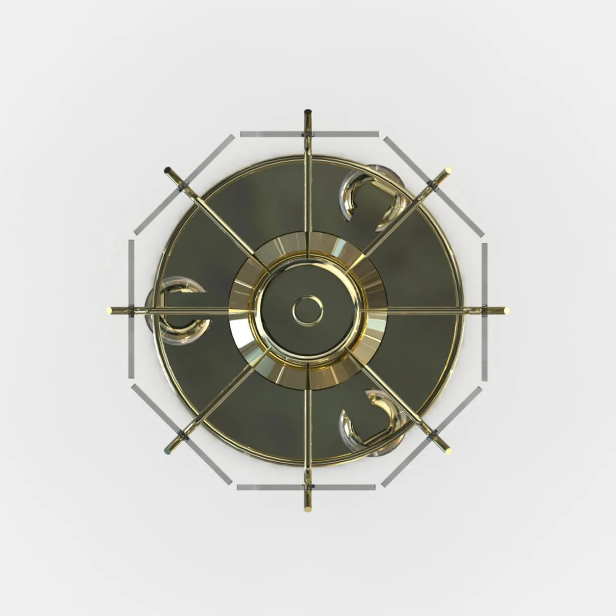 Lampa stołowa transparentne szkło złota NIRA
