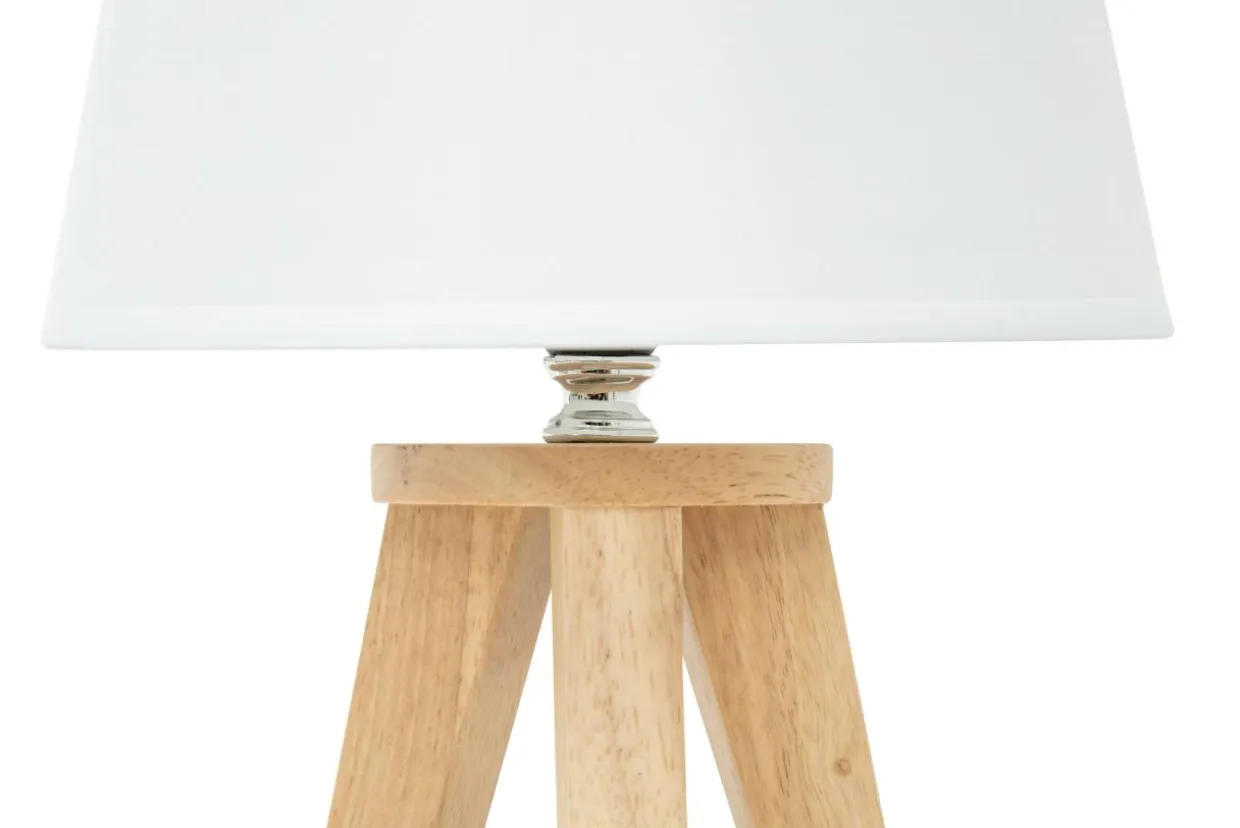 Lampa stołowa trójnóg biały abażur 31 cm