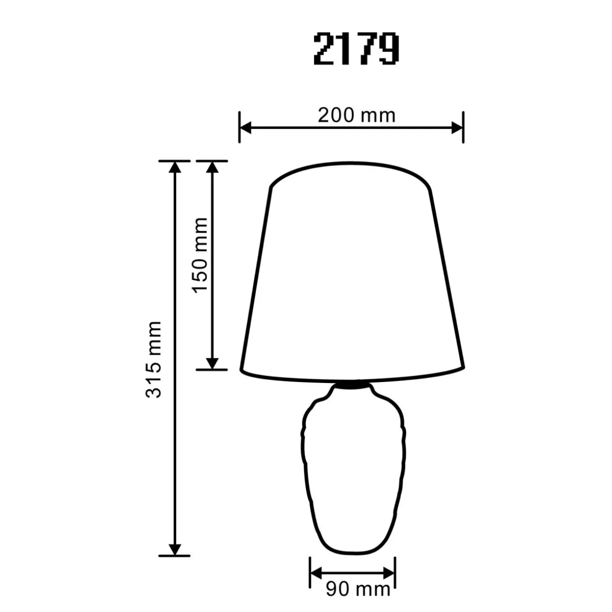Lampa stołowa z abażurem czarn-biała 31,5 cm