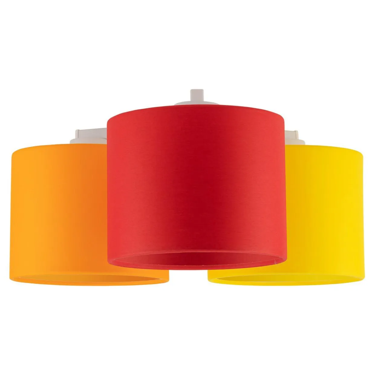 Lampa sufitowa 3 abażury żóło-pomarańczowa METIS