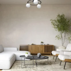 Lampa sufitowa 3 klosze kule czarno-złota BALLO III