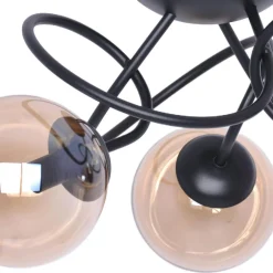 Lampa sufitowa 3 kule czarna FLORO