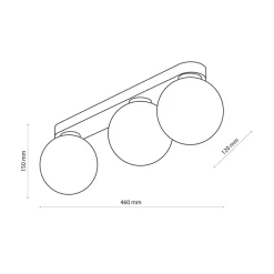 Lampa sufitowa 3 kule złota BIANCA