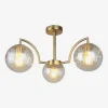 Lampa sufitowa 3 kule złota TORA