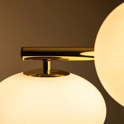 Lampa sufitowa 4 owalne klosze złota MILO 68x30 cm