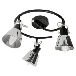 Lampa sufitowa 3 reflektorki czarna ORO TRINGA