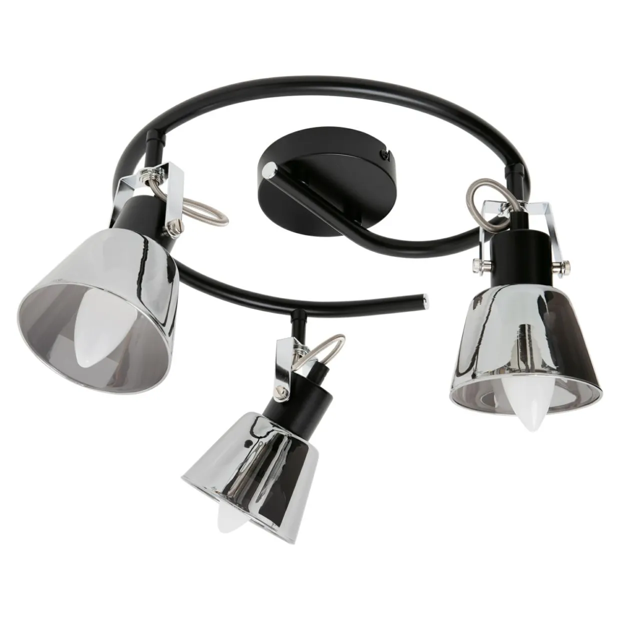 Lampa sufitowa 3 reflektorki czarna ORO TRINGA