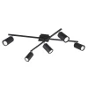 Lampa sufitowa 5 reflektorów czarna MARLEY