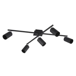 Lampa sufitowa 5 reflektorów czarna MARLEY