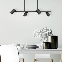 Lampa sufitowa 4 reflektorki czarna MARLEY