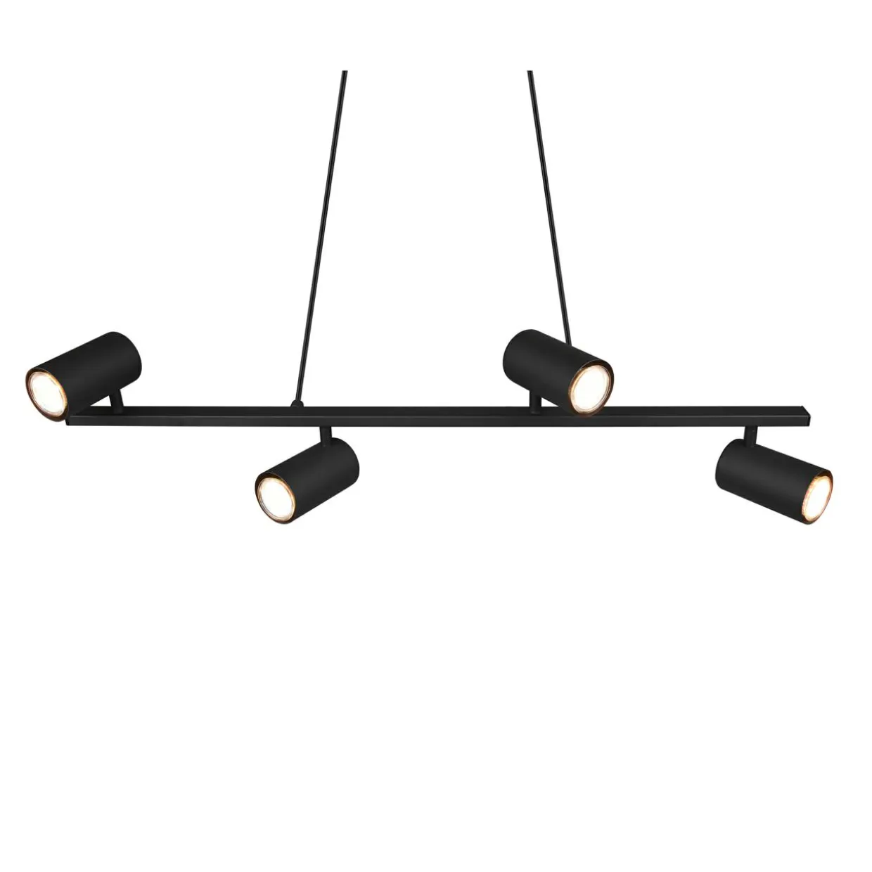 Lampa sufitowa 4 reflektorki czarna MARLEY
