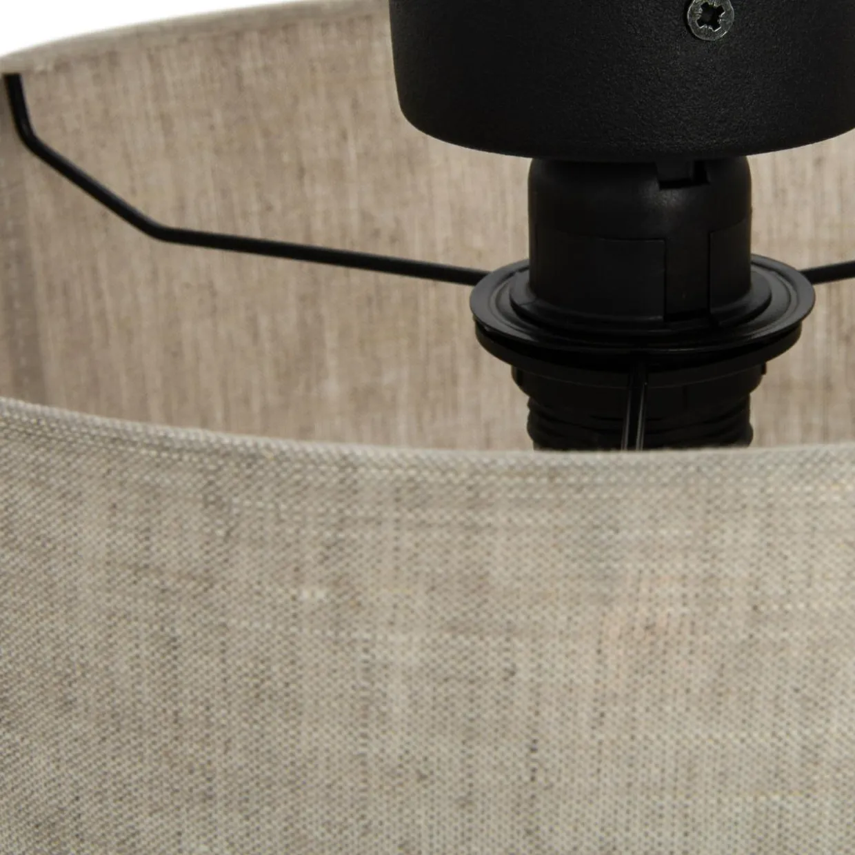 Lampa sufitowa abażur len PALON