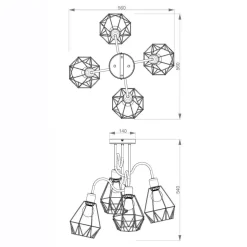 Lampa sufitowa BERGEN IV 310