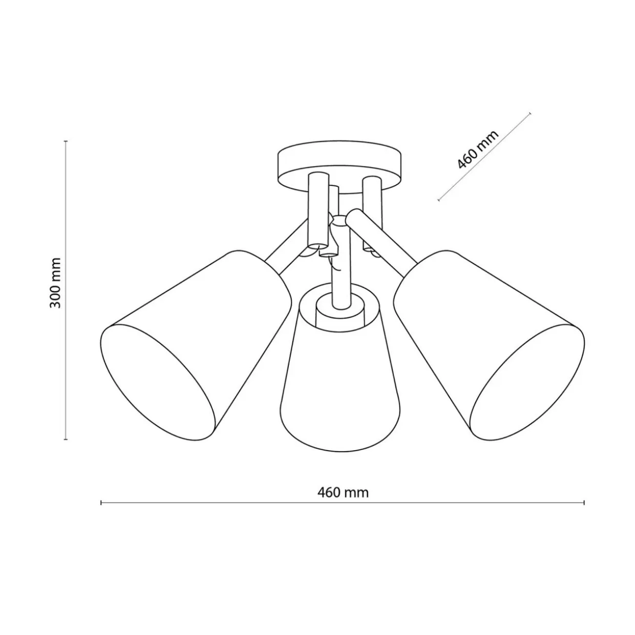 Lampa sufitowa biała VAIO 3