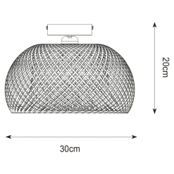Lampa sufitowa boho bambus JUNO 30 cm