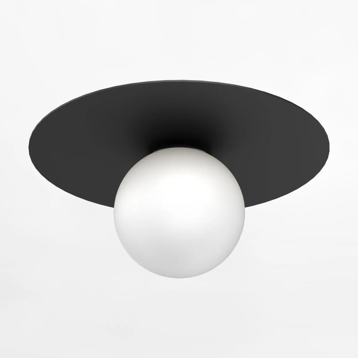 Lampa sufitowa czarna FLAT