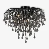 Lampa sufitowa czarna ICICLE fi 50 cm