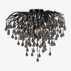 Lampa sufitowa czarna ICICLE fi 50 cm