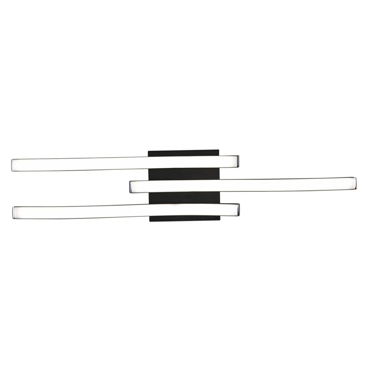 Lampa sufitowa czarna LED ROUTE fale