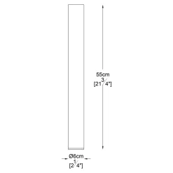 Lampa sufitowa dłyga tuba biały mat LOYA 55 cm