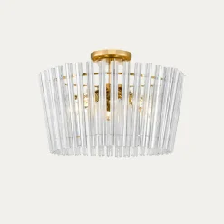 Lampa sufitowa glamour złota BACH 41 cm