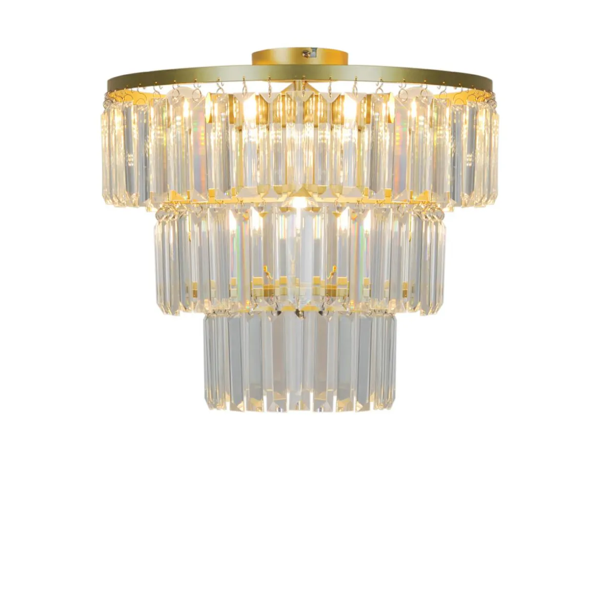 Lampa sufitowa glamour złota TIFANNY