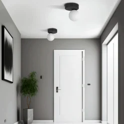 Lampa sufitowa kula czarna BIANCA