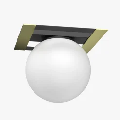Lampa sufitowa kula czarno-złota SATELIT I
