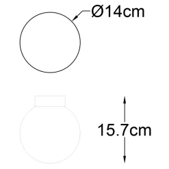 Lampa sufitowa kula złota ARCTURUS