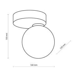 Lampa sufitowa kula złota BIANCA