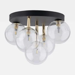 Lampa sufitowa kule czarno-złota NILOS 5